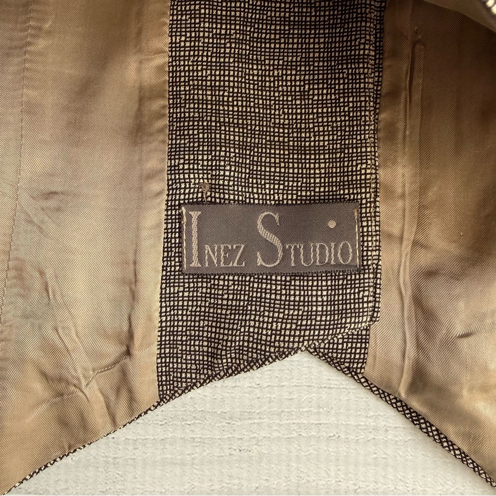 Vintage Inez Studio Classic Woven Metallic Women's Vest Size M - Picture 7 of 8